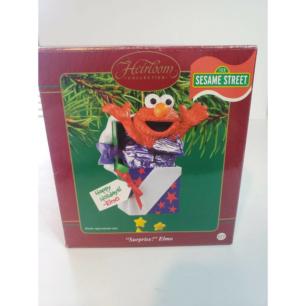 Carlton Cards 2003 Surprise Elmo from Sesame Street Ornament Holidays Package